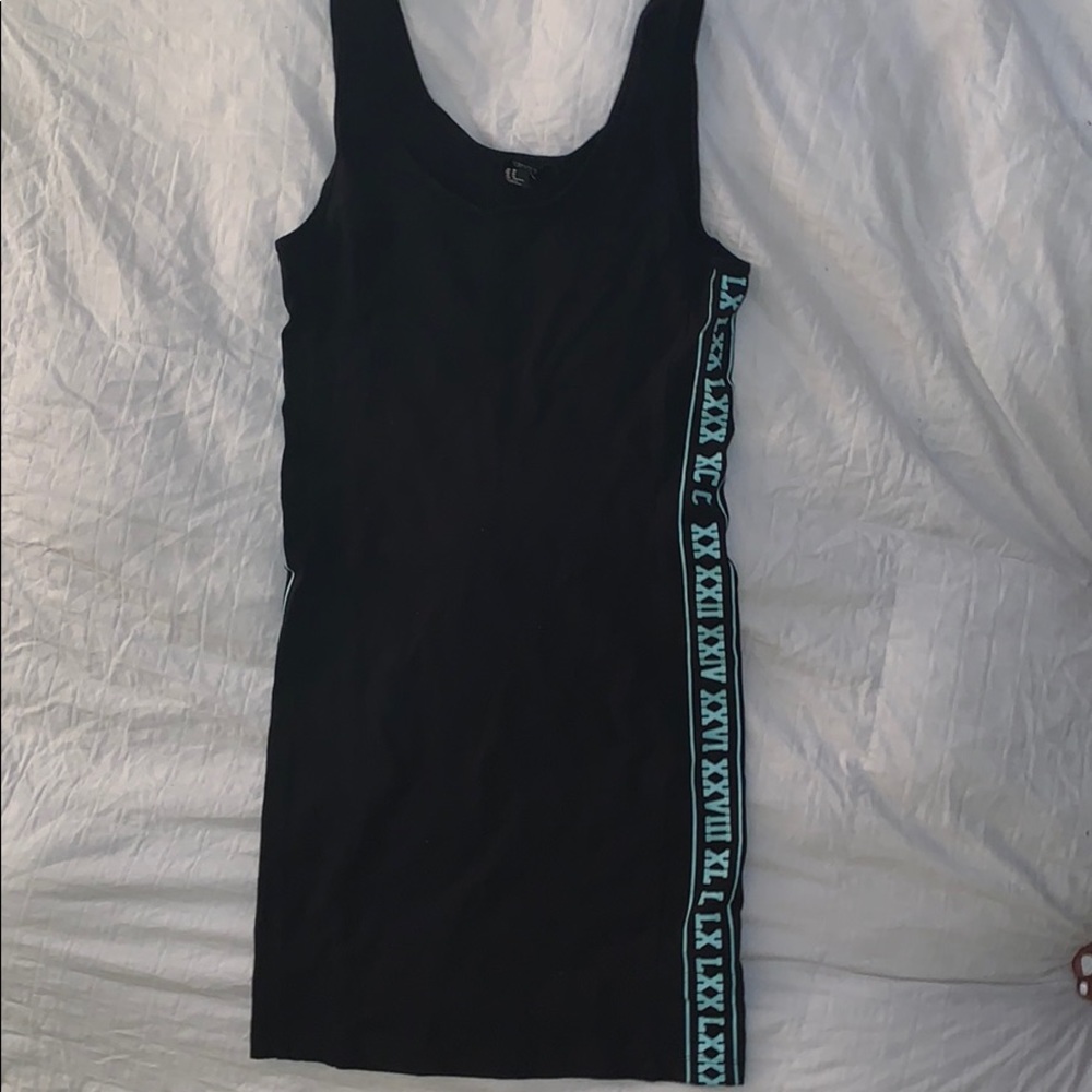 Forever 21 Roman Numeral Print Bodycon Mini Dress
